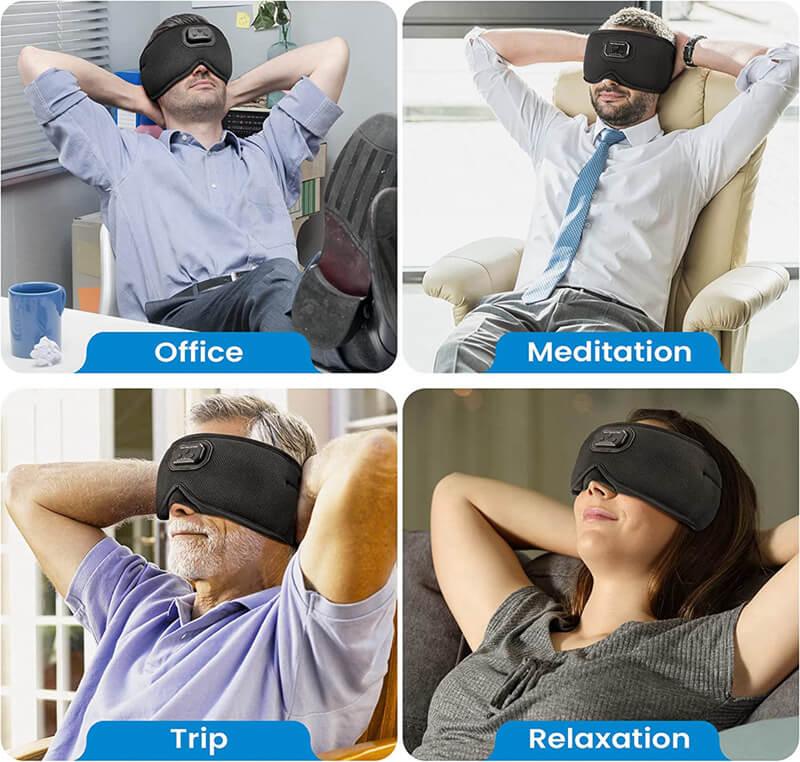 Masque de sommeil Bluetooth HD ultra doux avec musique Confort Orthopédique