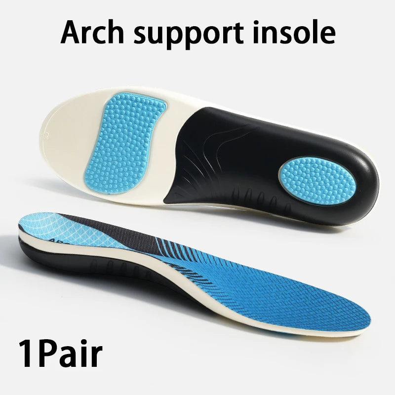 Collection Mode - Semelles orthopédiques confortables avec soutien de la – semelles noires et bleues avec soutien de voûte et texture respirante