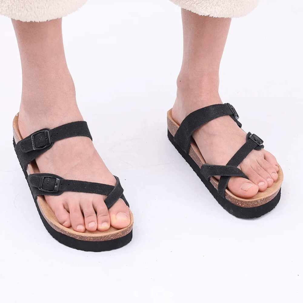 Claquette Orthopédique Femme avec Talon en Imitation Liège - 38