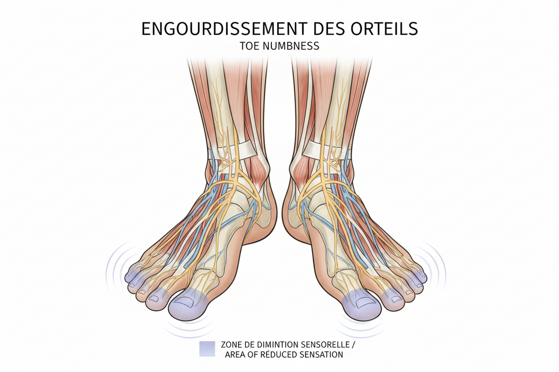 Engourdissement des orteils : Causes, Diagnostique et Solutions