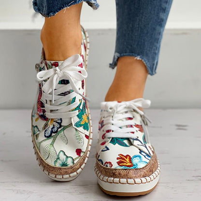 Chaussures Orthopédiques à fleurs pour femmes - Confort Orthopédique