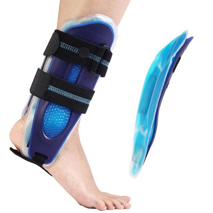 Attelle Cheville PowerGuard – vue latérale montrant le design ergonomique et les sangles ajustables en noir