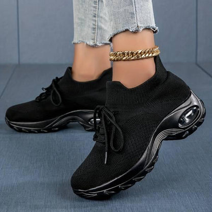 Chaussures orthopédiques femme Noires Décontractées Caelira - Confort Orthopédique