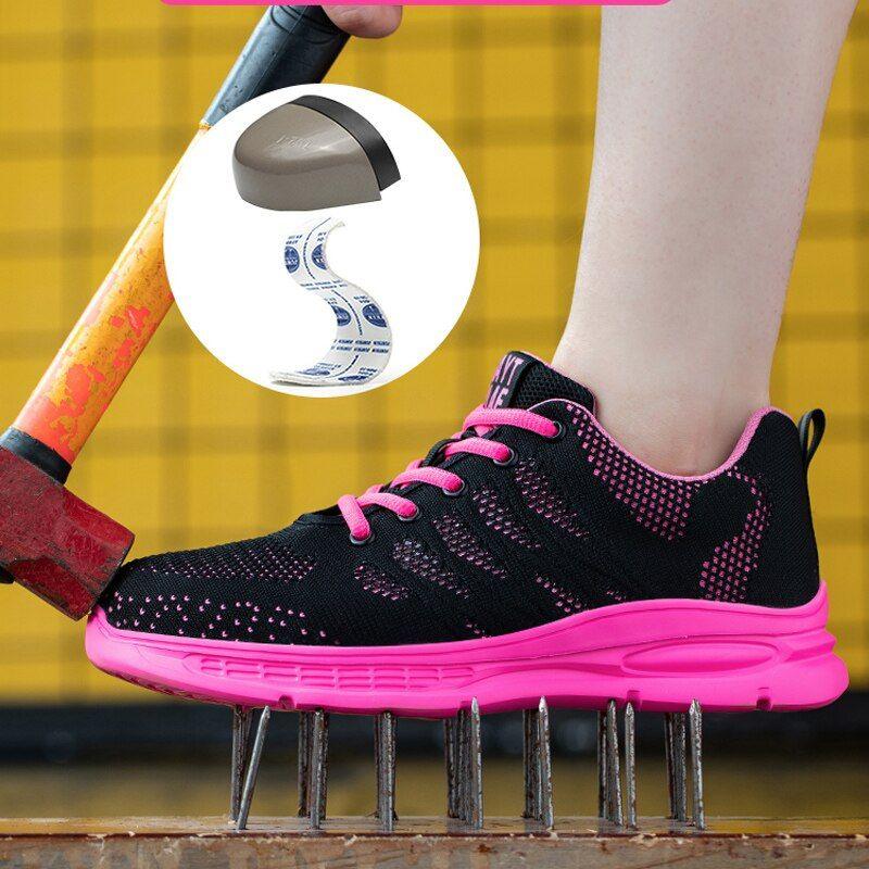Chaussures de sécurité Anti-écrasement et résistantes à l'usure pour femme - Upper Confort Orthopédique