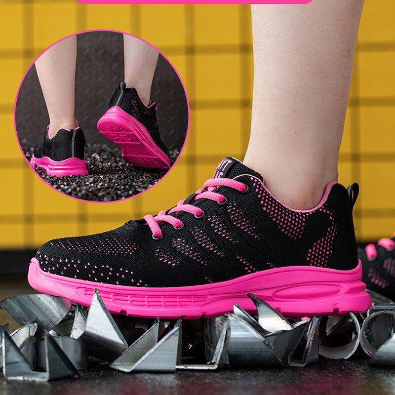 Chaussures de sécurité Anti-écrasement et résistantes à l'usure pour femme - Upper Confort Orthopédique