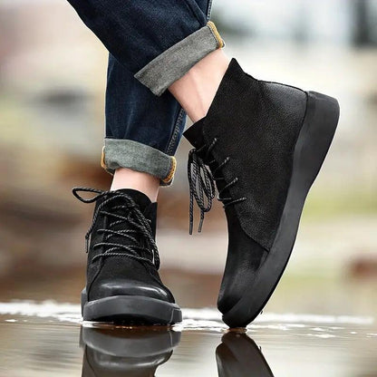 AcrosBoots - Bottes à lacets en cuir Confort Orthopédique