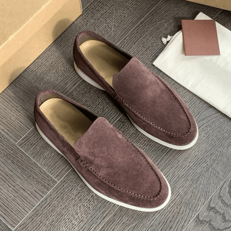 Bandit - Mocassins décontractés en daim pour hommes Confort Orthopédique