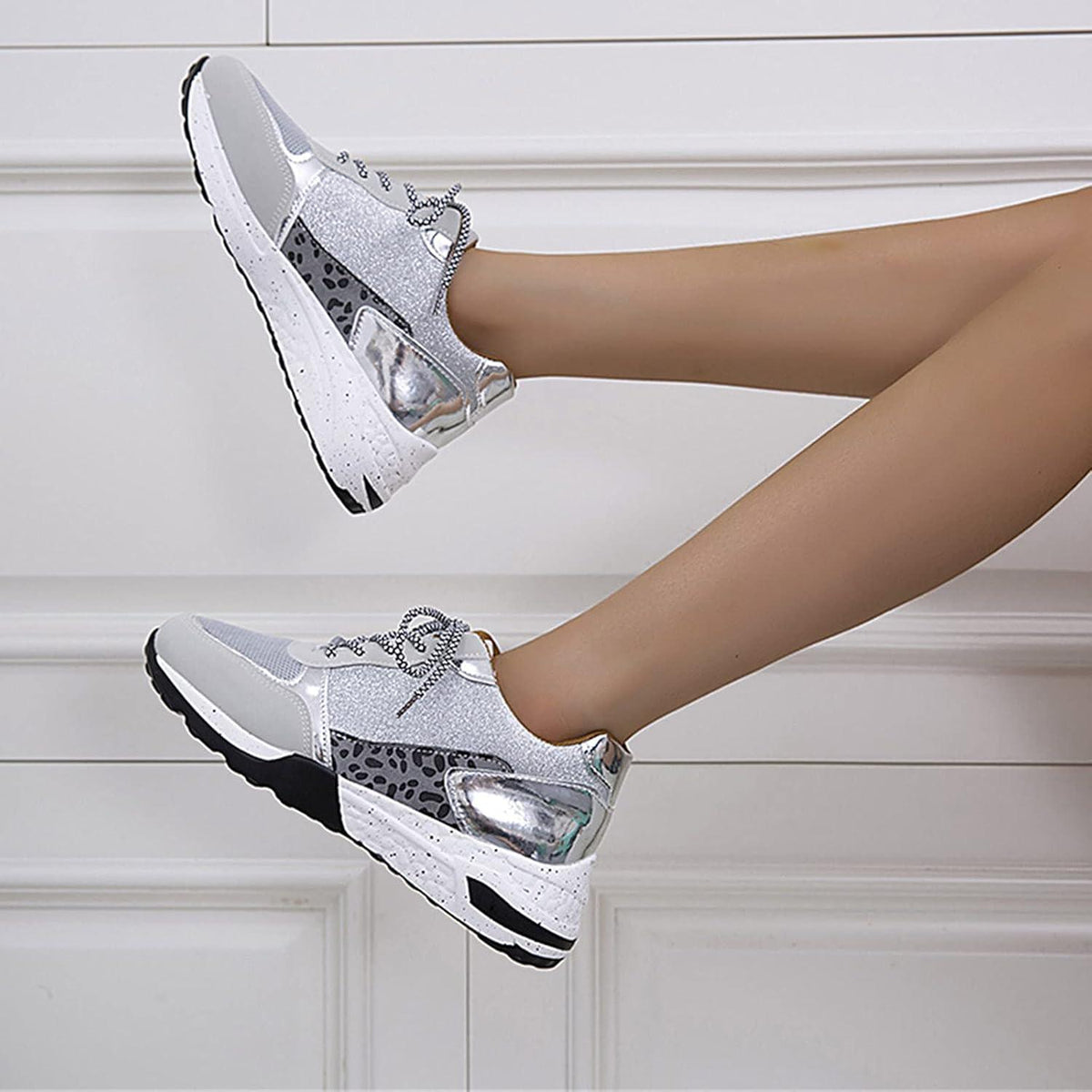 Chaussures Orthopédiques Modernes à Imprimé Léopard pour Femme - Confort Orthopédique