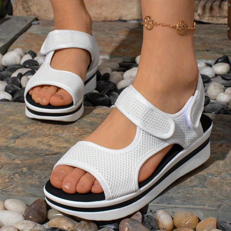 Sandales orthopédiques femme en Maille - Confort Orthopédique