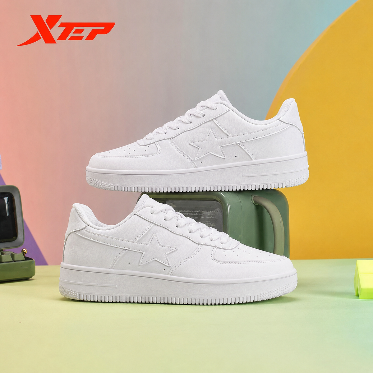 Chaussures orthopédiques hommes à LACETS EN CUIR TRIPLE BLANC pour Hommes – vue produit 3