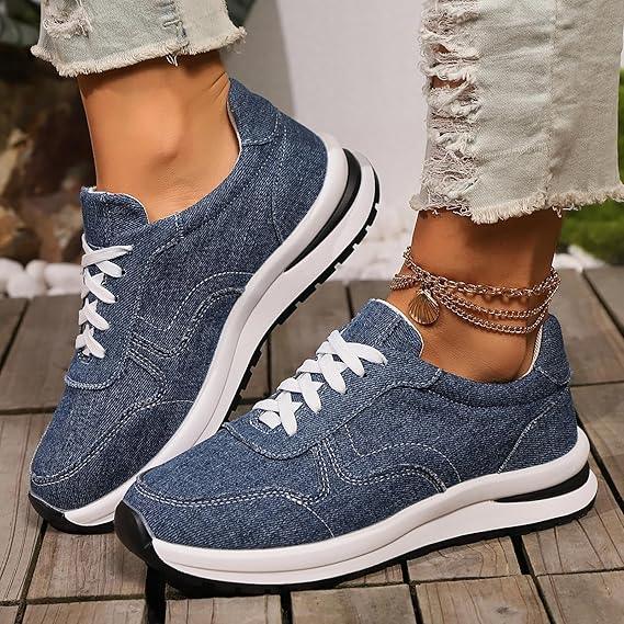 Chaussures Orthopédiques Tendances en Denim Femme - Confort Orthopédique