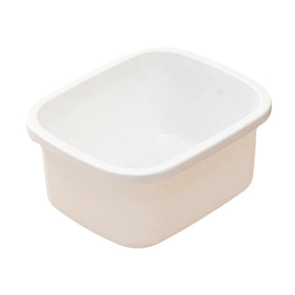 Bain de pied - Bassin portable pour un bain relaxant des pieds – bassin en plastique blanc, design rectangulaire aux bords arrondis