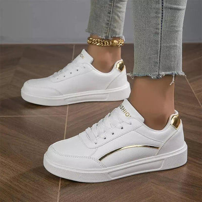 Basket blanche chic pour femmes - Confort Orthopédique