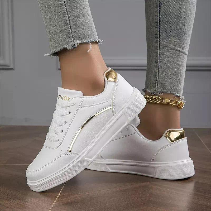 Basket blanche chic pour femmes - Confort Orthopédique