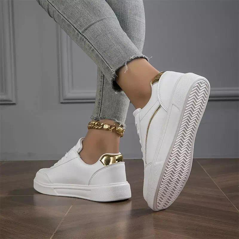 Basket blanche chic pour femmes - Confort Orthopédique