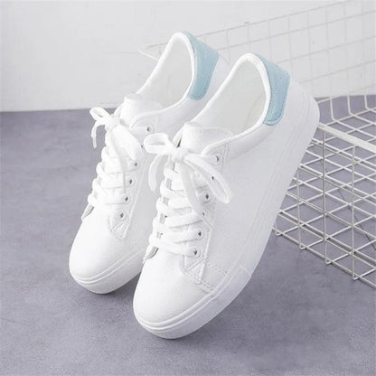 Basket en cuir blanc pour femmes - Confort Orthopédique