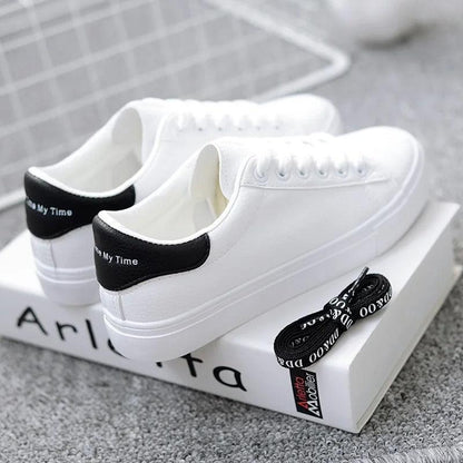 Basket en cuir blanc pour femmes - Confort Orthopédique