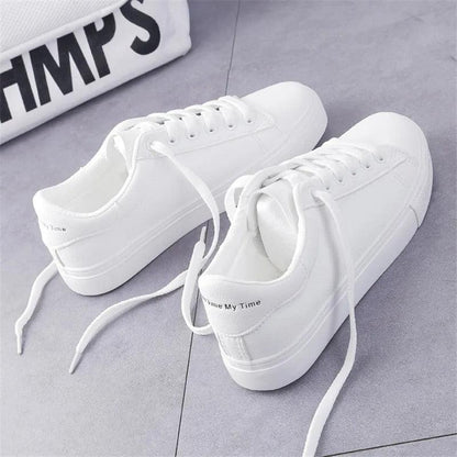 Basket en cuir blanc pour femmes - Confort Orthopédique