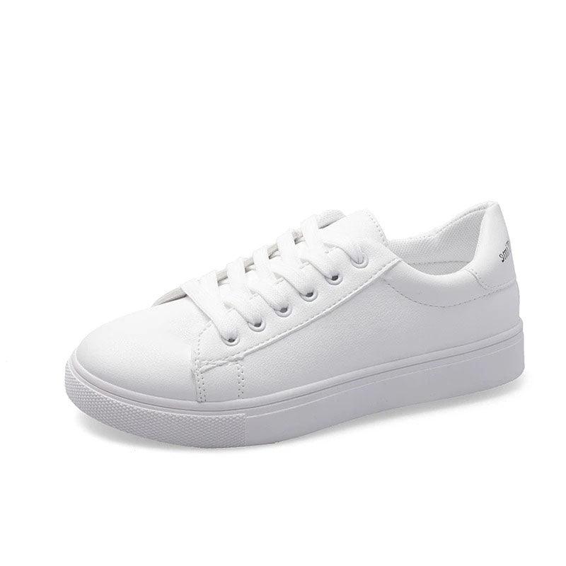 Basket en cuir blanc pour femmes - Confort Orthopédique