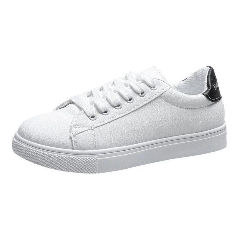 Basket en cuir blanc pour femmes - Confort Orthopédique