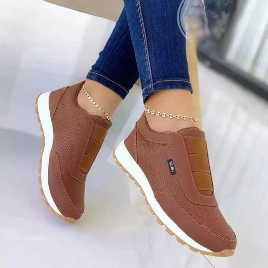 Basket marron pour femmes - Confort Orthopédique