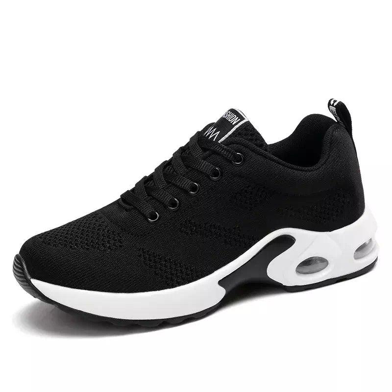 Basket noir et blanche pour femmes - Confort Orthopédique