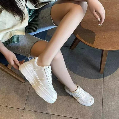 Basket toile blanche pour femmes - Confort Orthopédique