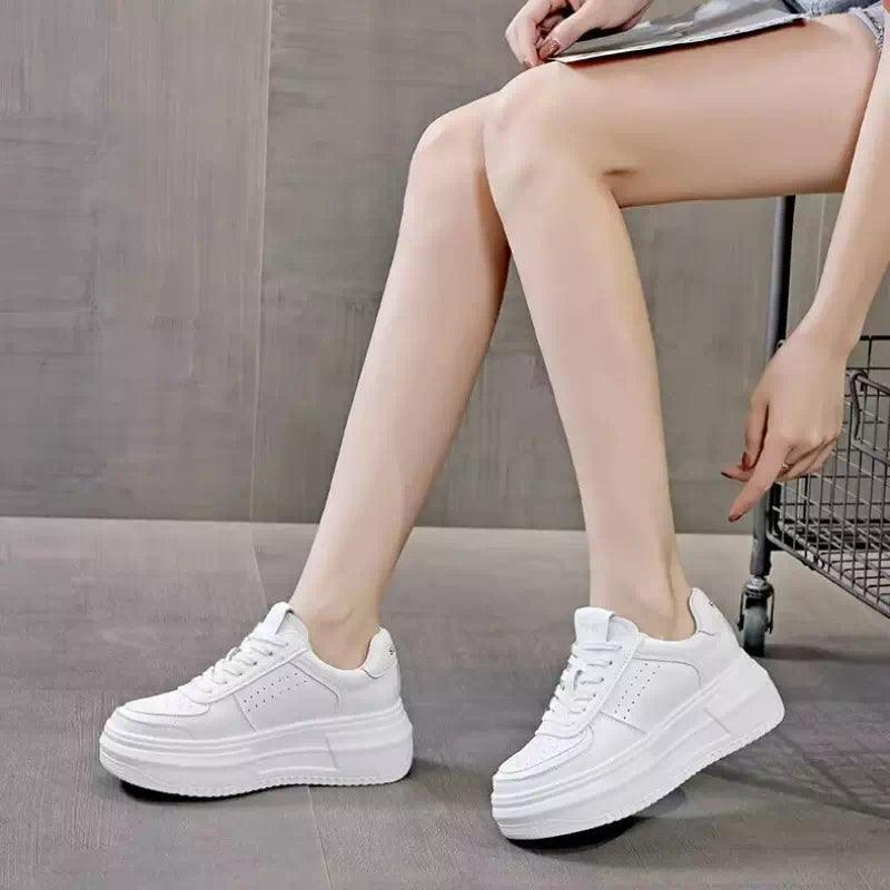 Basket toile blanche pour femmes - Confort Orthopédique