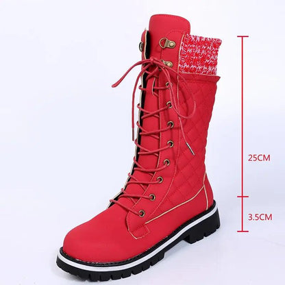 Bottes Mi-Mollet Tricotées En Dentelle - Confort Orthopédique