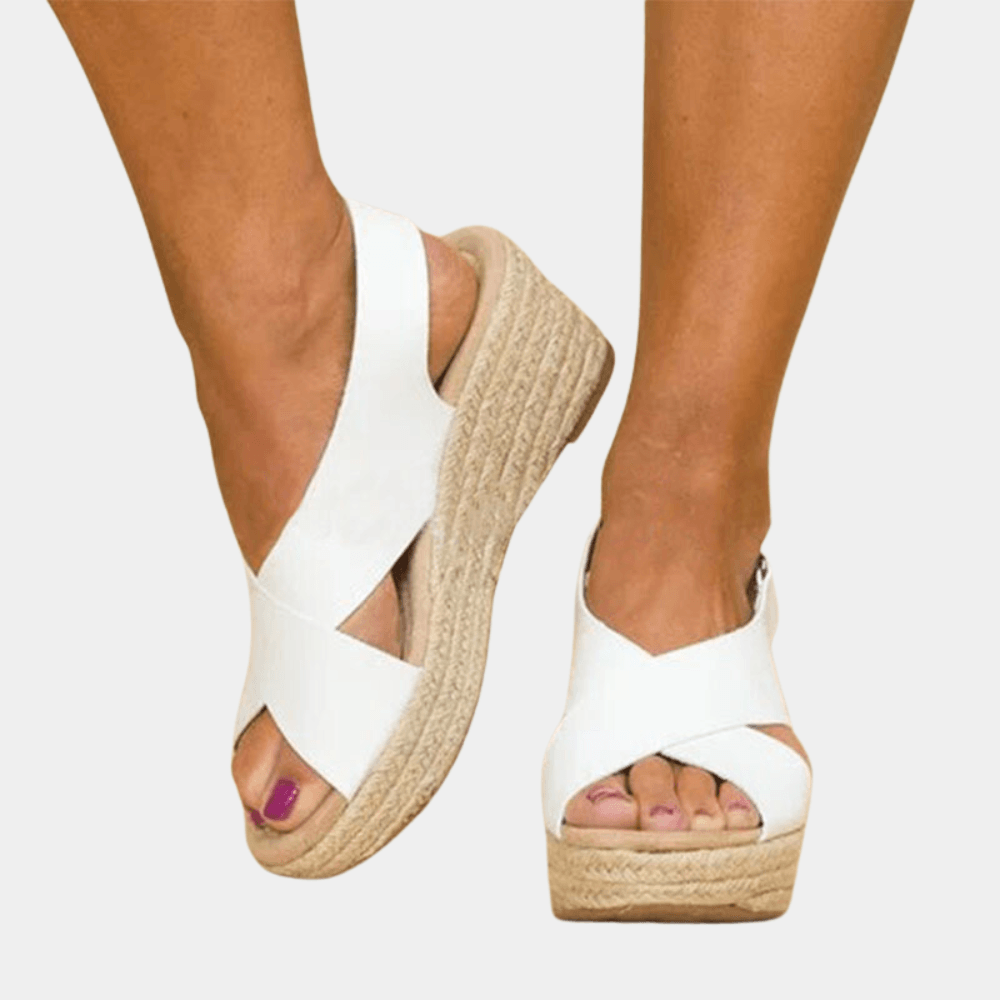 Sandales à talon compensé pour femmes, élégantes et confortables - Confort Orthopédique