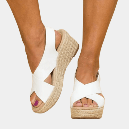 Sandales à talon compensé pour femmes, élégantes et confortables - Confort Orthopédique
