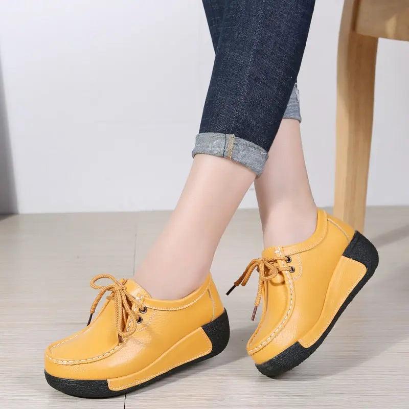 Chaussures orthopédiques respirantes en cuir pour Femme Anna Confort Orthopédique