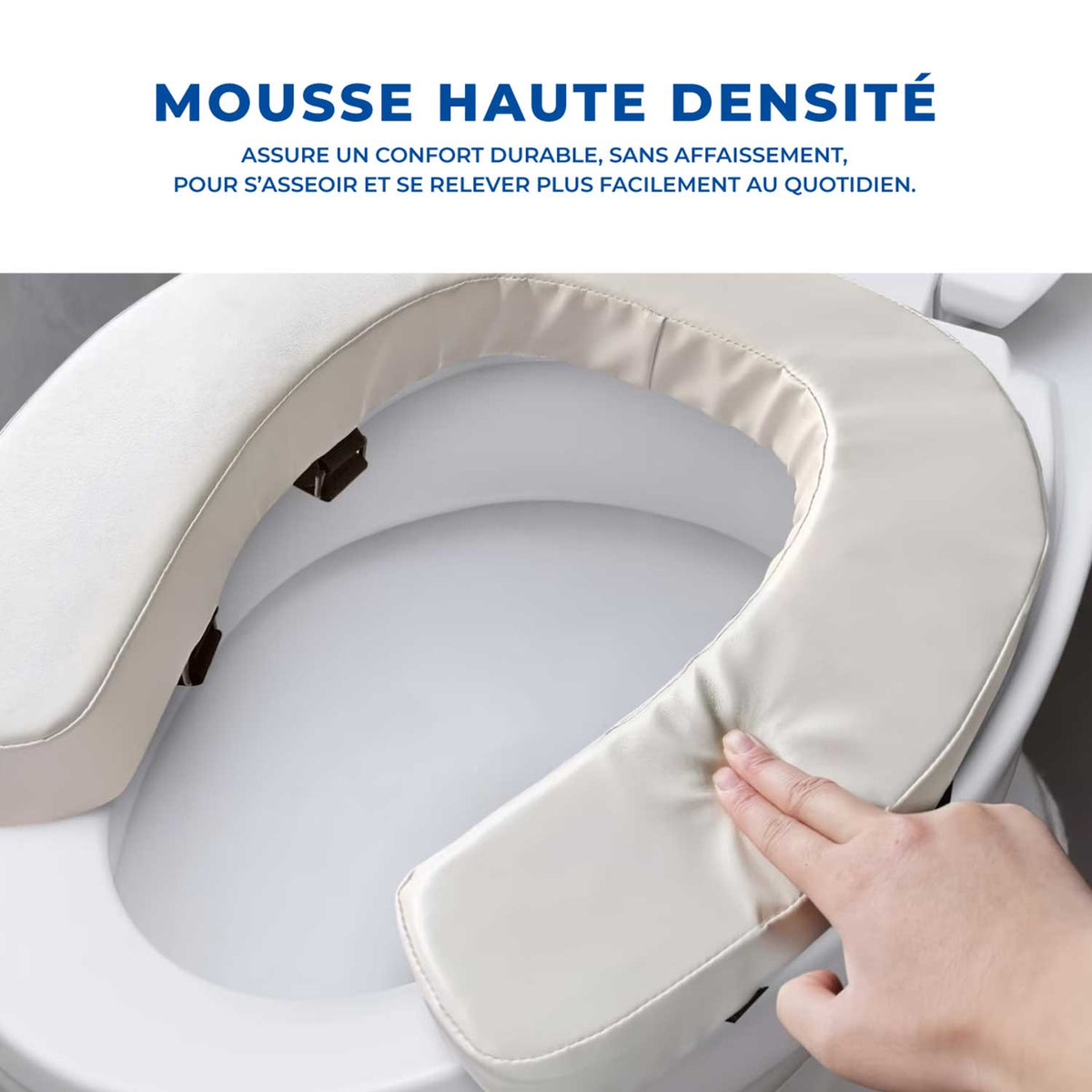 Coussin Réhausseur de Toilette Confort - Blanc