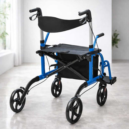 Déambulateur Rollator Fauteuil Roulant 2 en 1 Pliable - Image 8