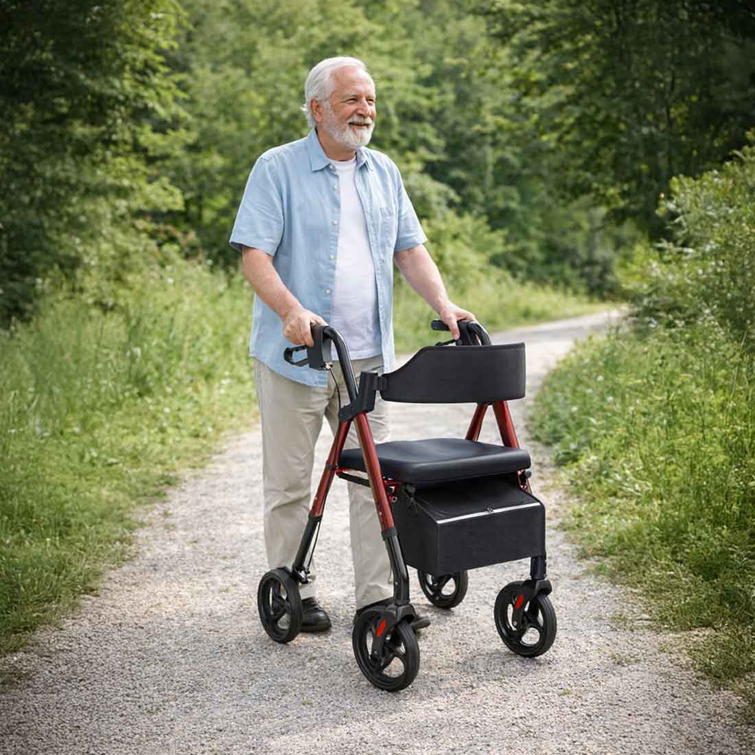 Déambulateur Rollator Tout-Terrain - Noir