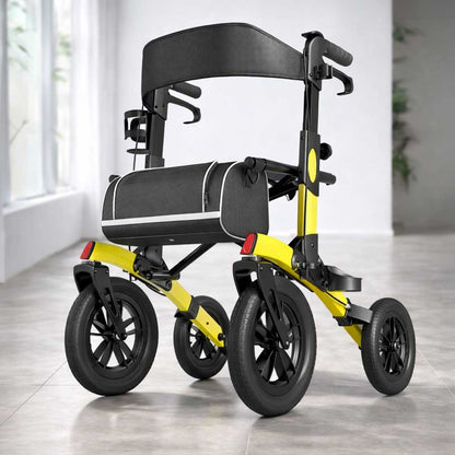 Déambulateur Tout-Terrain Grandes Roues avec Siège – Pliable - Image 9