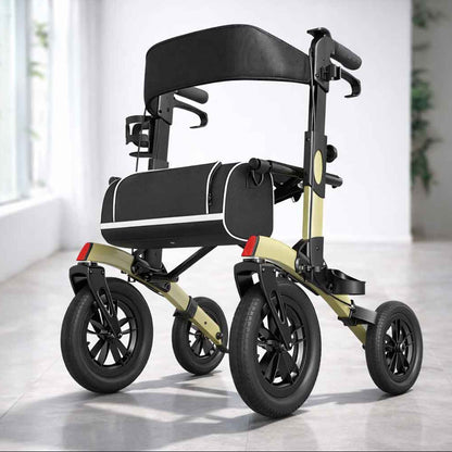 Déambulateur Tout-Terrain Grandes Roues avec Siège – Pliable - Image 11