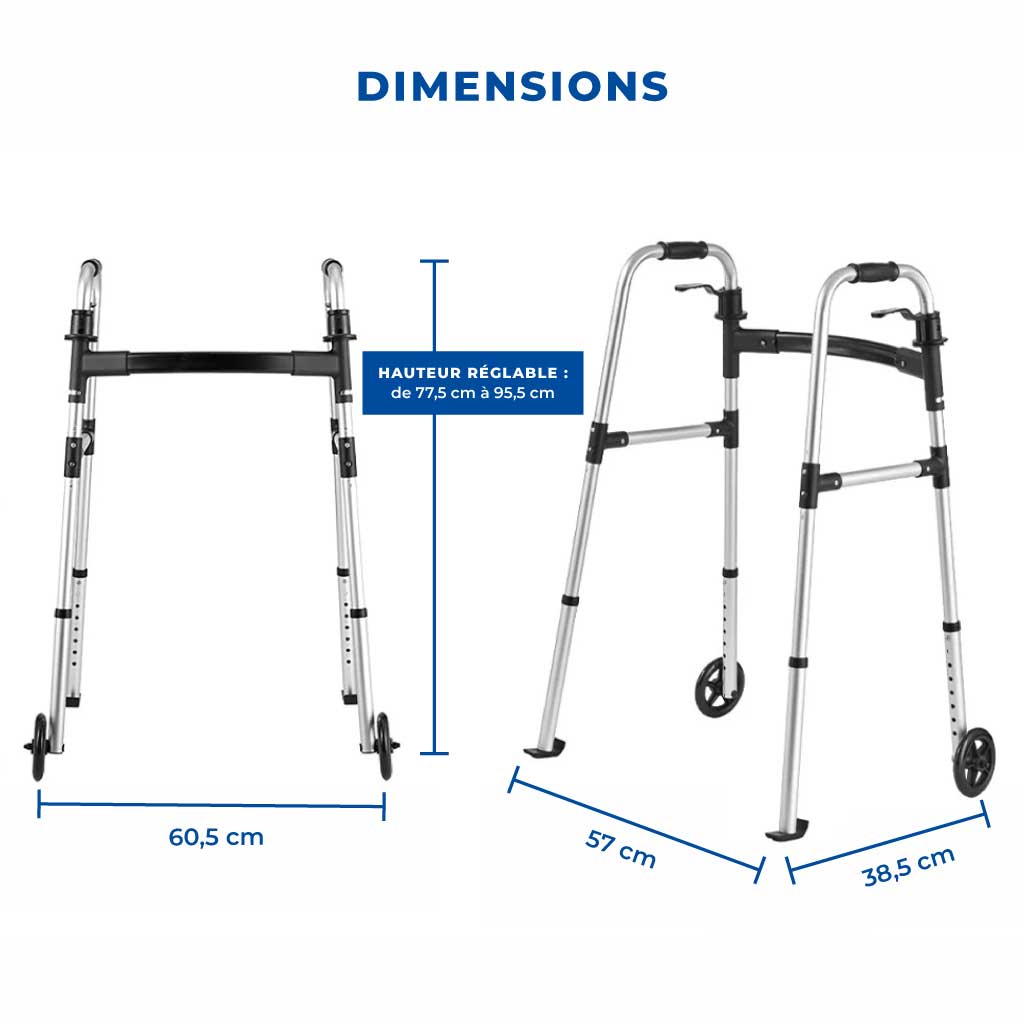 Déambulateur pliable à roulettes - Image 10