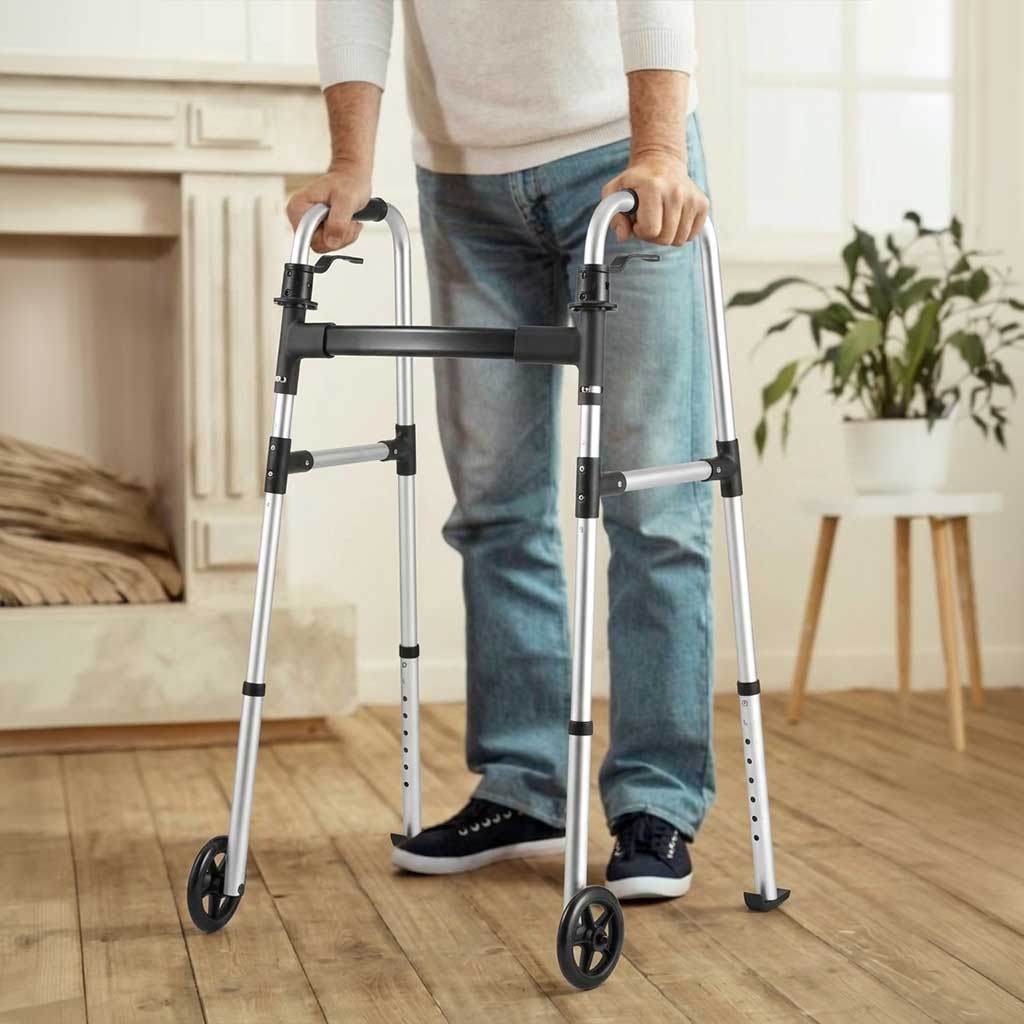 Déambulateur pliable à roulettes - Image 2