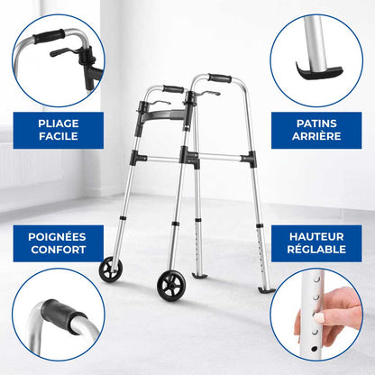 Déambulateur pliable à roulettes - Image 3