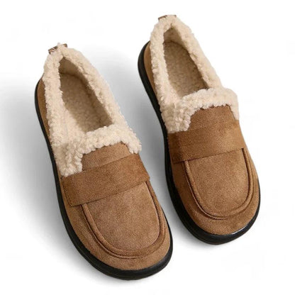 ENOLA - Mocassins molletonnés élégants en daim Confort Orthopédique