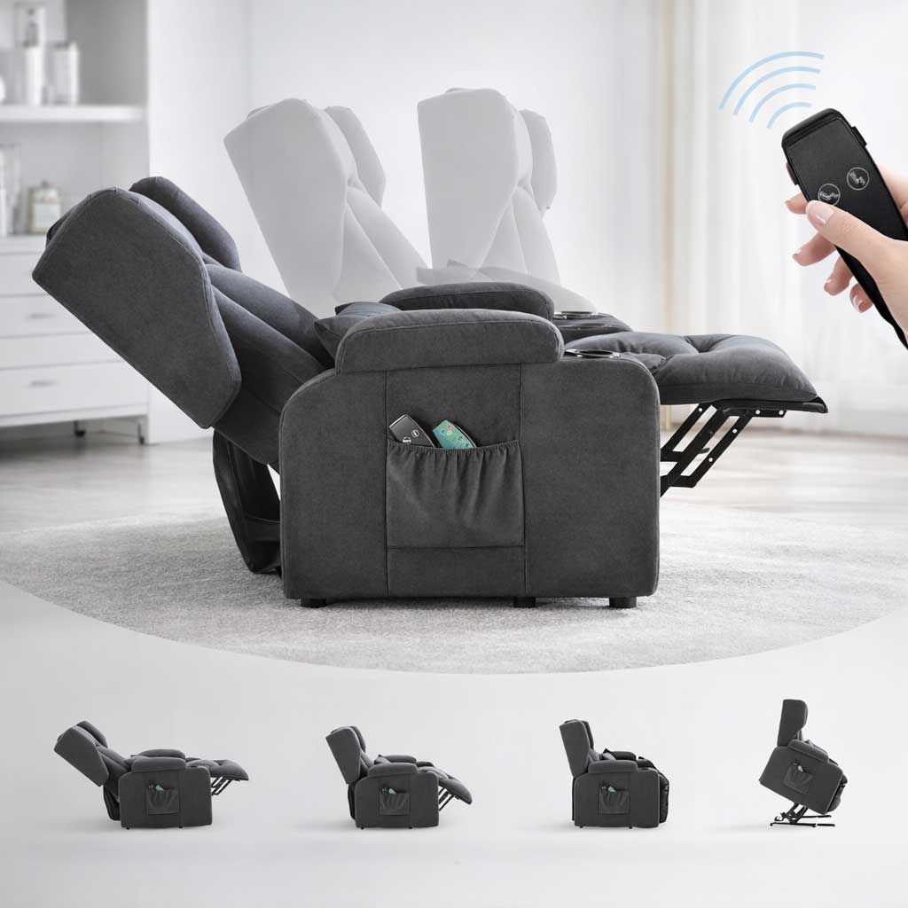 Fauteuil Releveur Électrique avec Massage - Marron