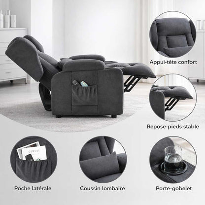 Fauteuil Releveur Électrique avec Massage - Image 5