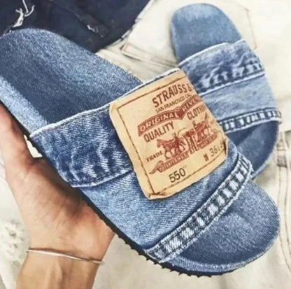 Sandales Orthopédiques Femme En Denim Élégantes & Confortables Confort Orthopédique