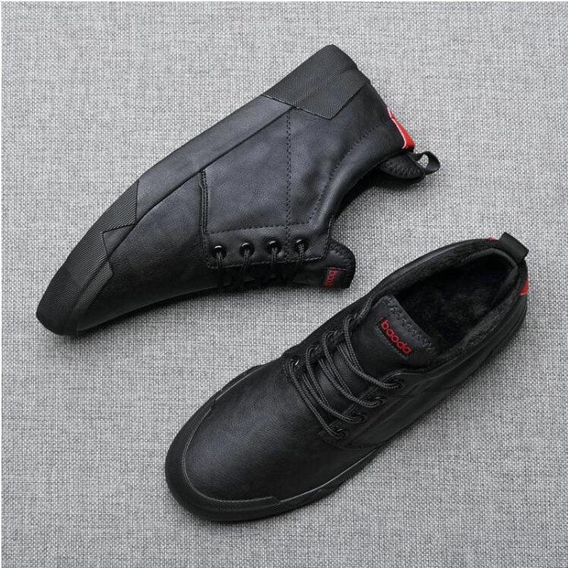 Chaussures décontractées en cuir à lacets pour hommes - Turbon Confort Orthopédique