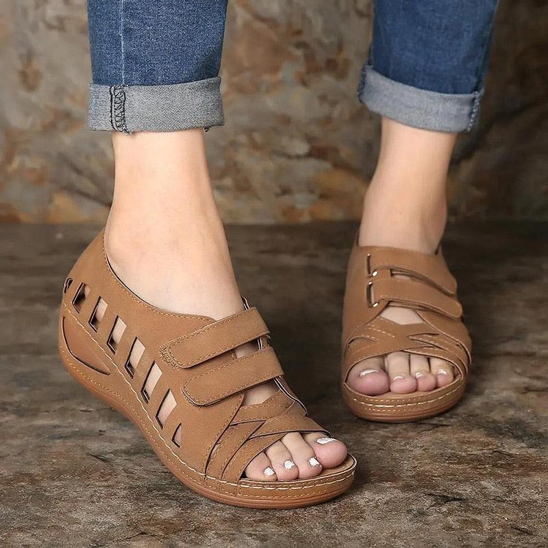 Sandales d'été compensées pour femmes - Skilla Confort Orthopédique