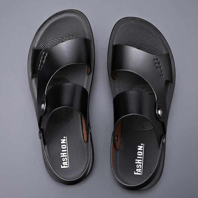 Sandales d'Extérieur en Cuir pour Homme - Zembla Confort Orthopédique