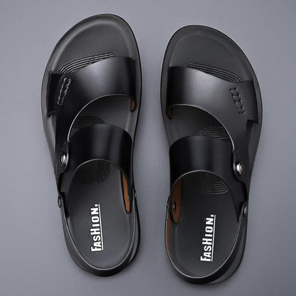 Sandales d'Extérieur en Cuir pour Homme - Zembla Confort Orthopédique
