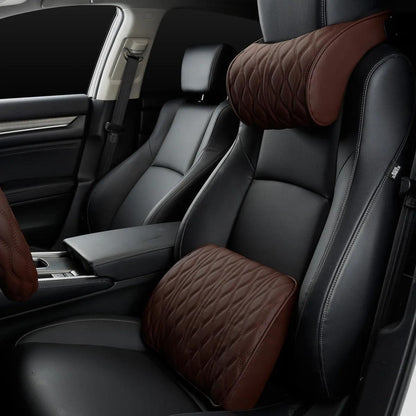 Oreiller de cou de voiture en cuir PU Confort Orthopédique