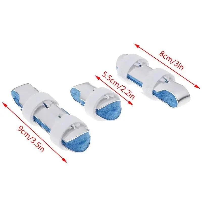 Attelle auriculaire – accessoire ergonomique en Mesh bleu et blanc, vue de face avec dimensions indiquées